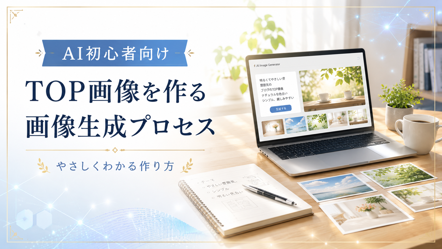 AI初心者向けトップ画像を作る画像生成プロセス
